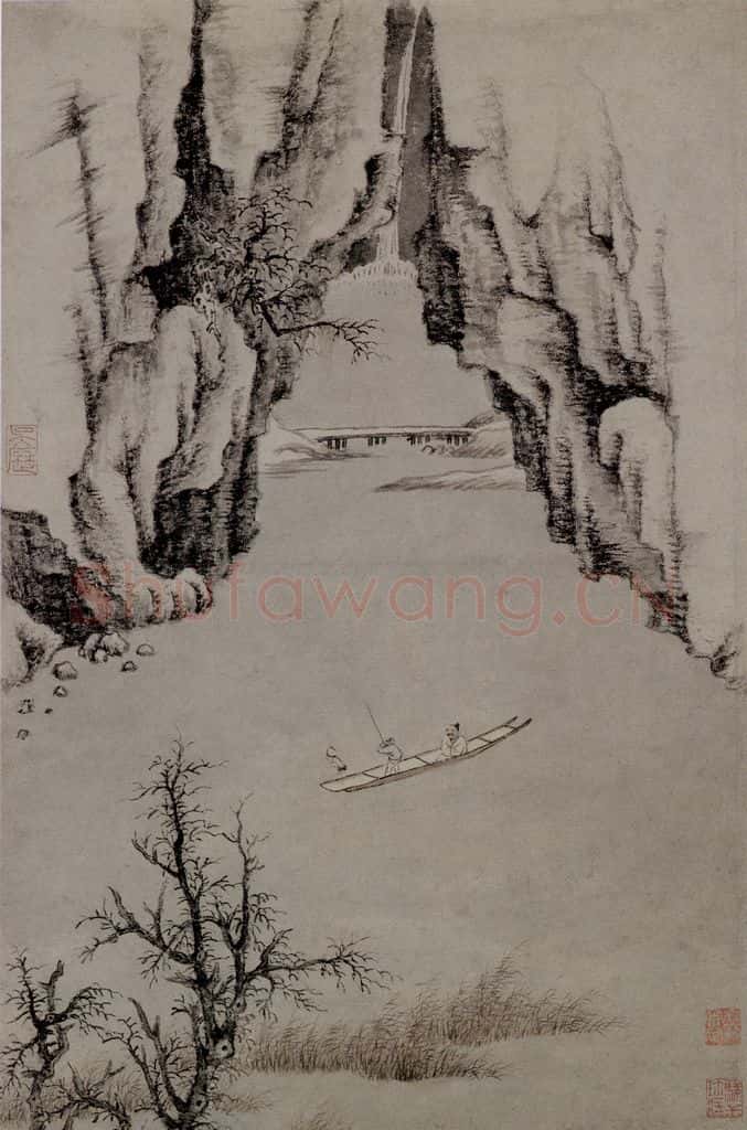 清 吴历《仿古山水册》书画作品