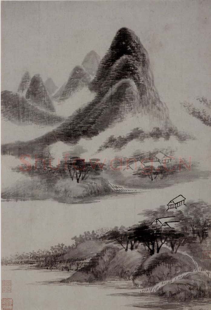 清 吴历《仿古山水册》书画作品