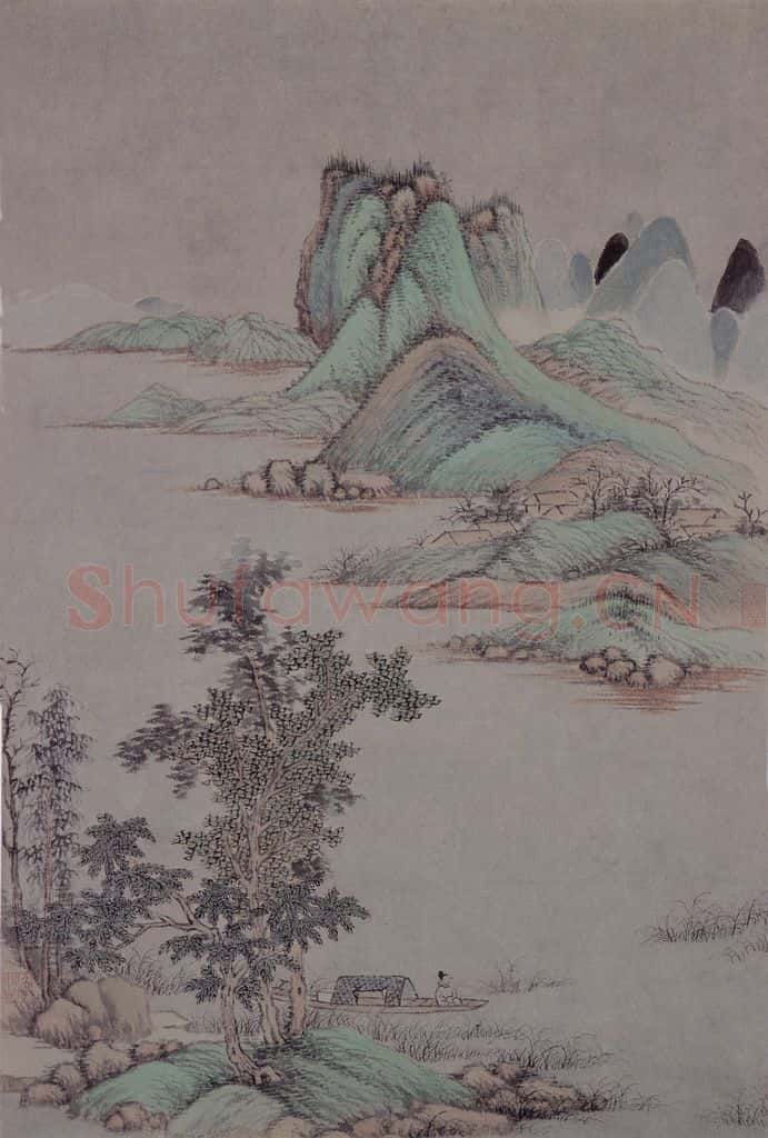 清 吴历《仿古山水册》书画作品