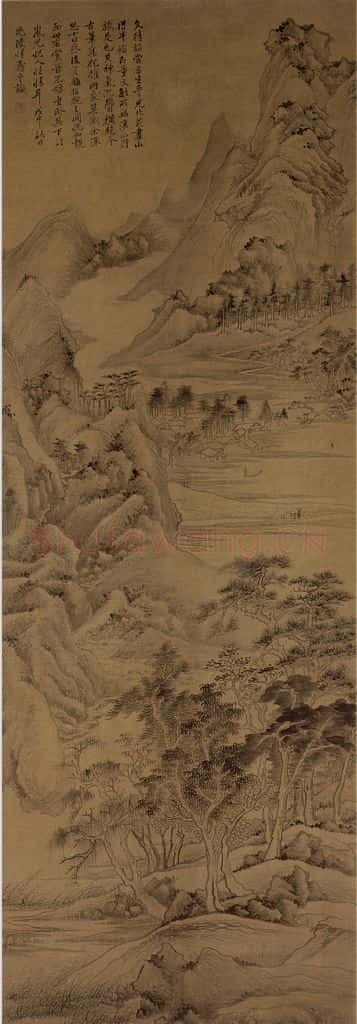 清 恽寿平《北苑神韵图轴》书画作品