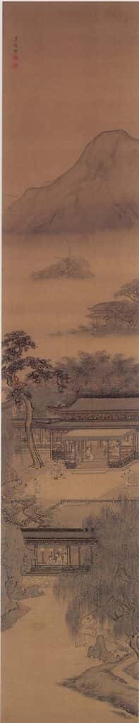 清 袁江《昼锦堂图轴》书画作品