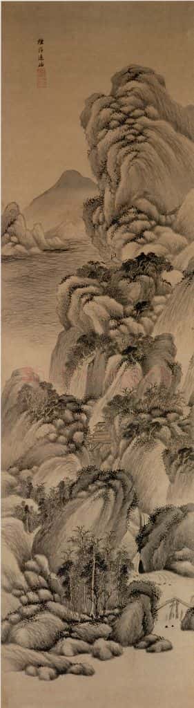 清 王鉴《仿古山水屏》书画作品