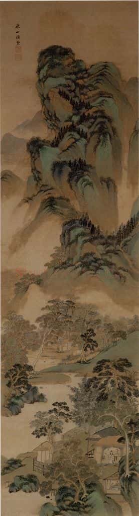 清 王鉴《仿古山水屏》书画作品