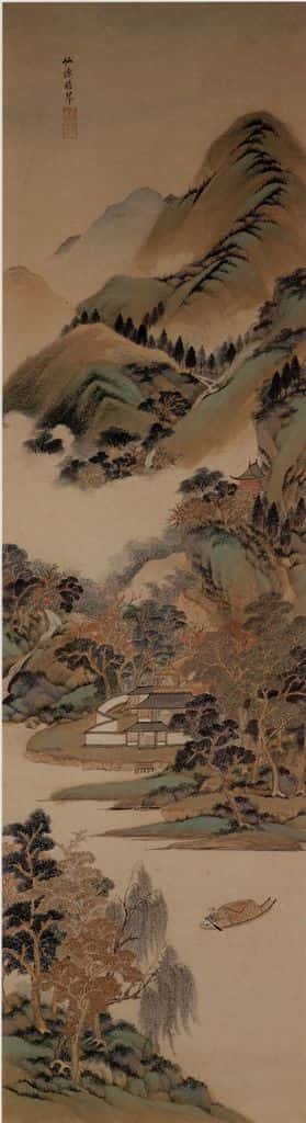 清 王鉴《仿古山水屏》书画作品