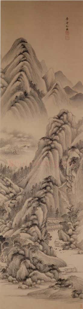 清 王鉴《仿古山水屏》书画作品