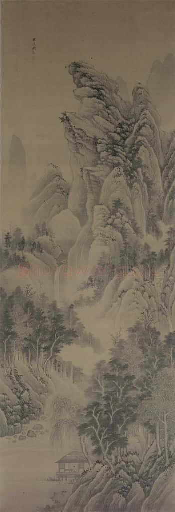 清 周复《深山高远图轴》书画作品