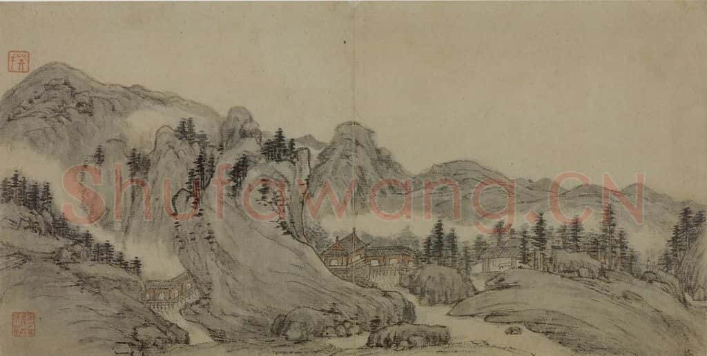 清 程正揆《山水图册》书画作品