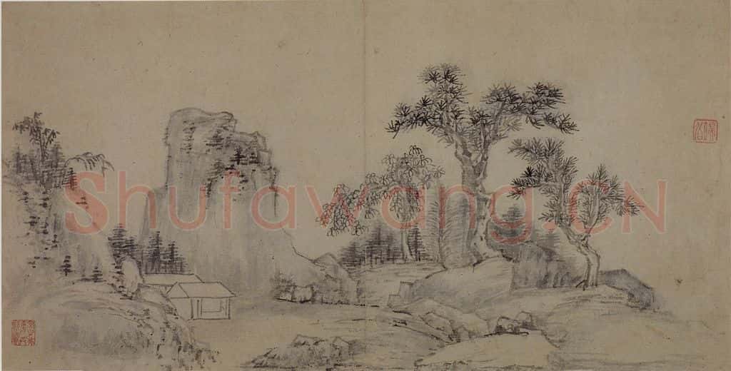 清 程正揆《山水图册》书画作品