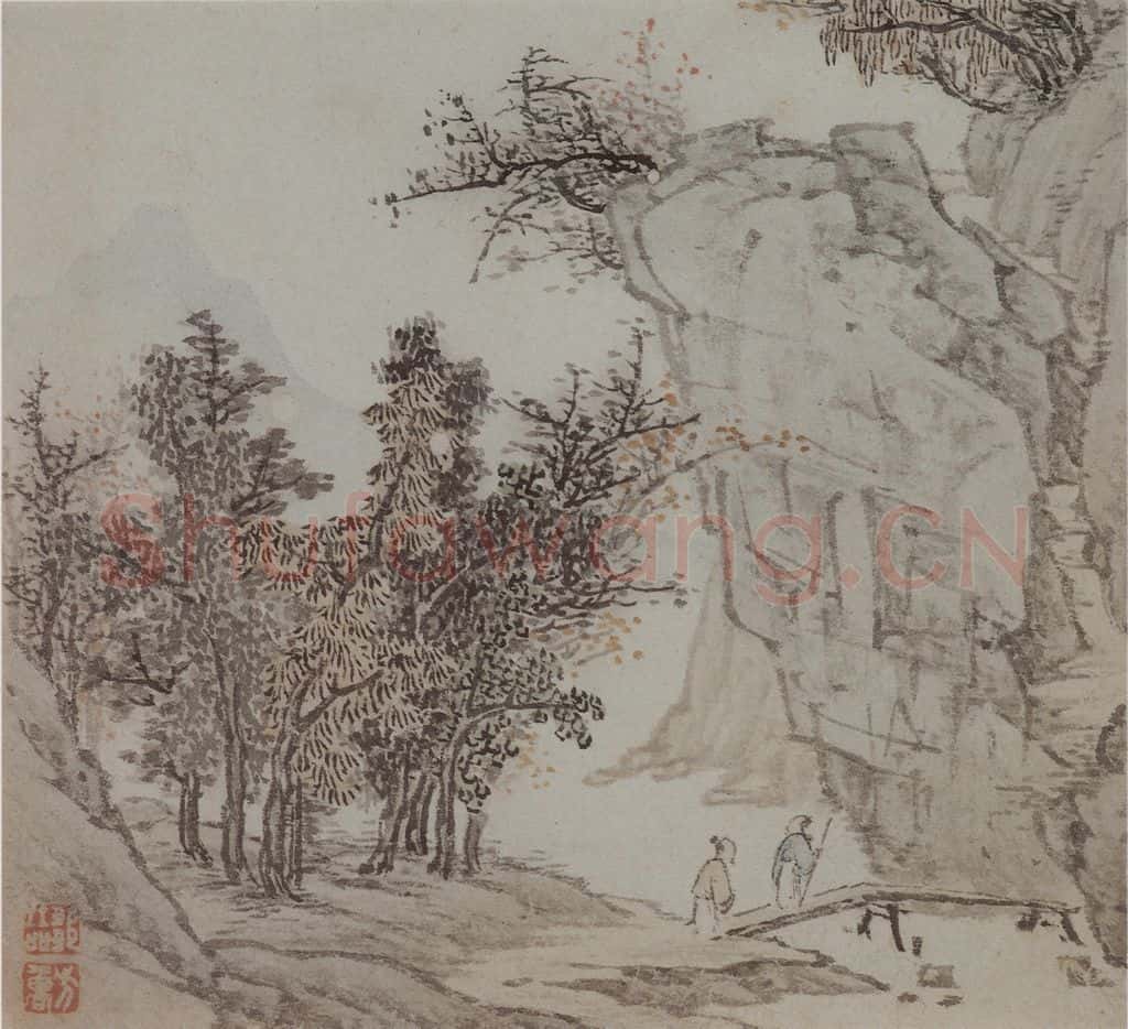 清 邹喆《山水图册页》书画作品