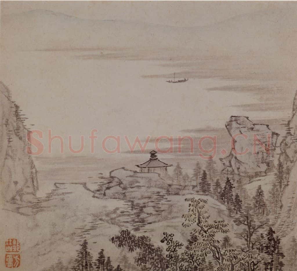 清 邹喆《山水图册页》书画作品
