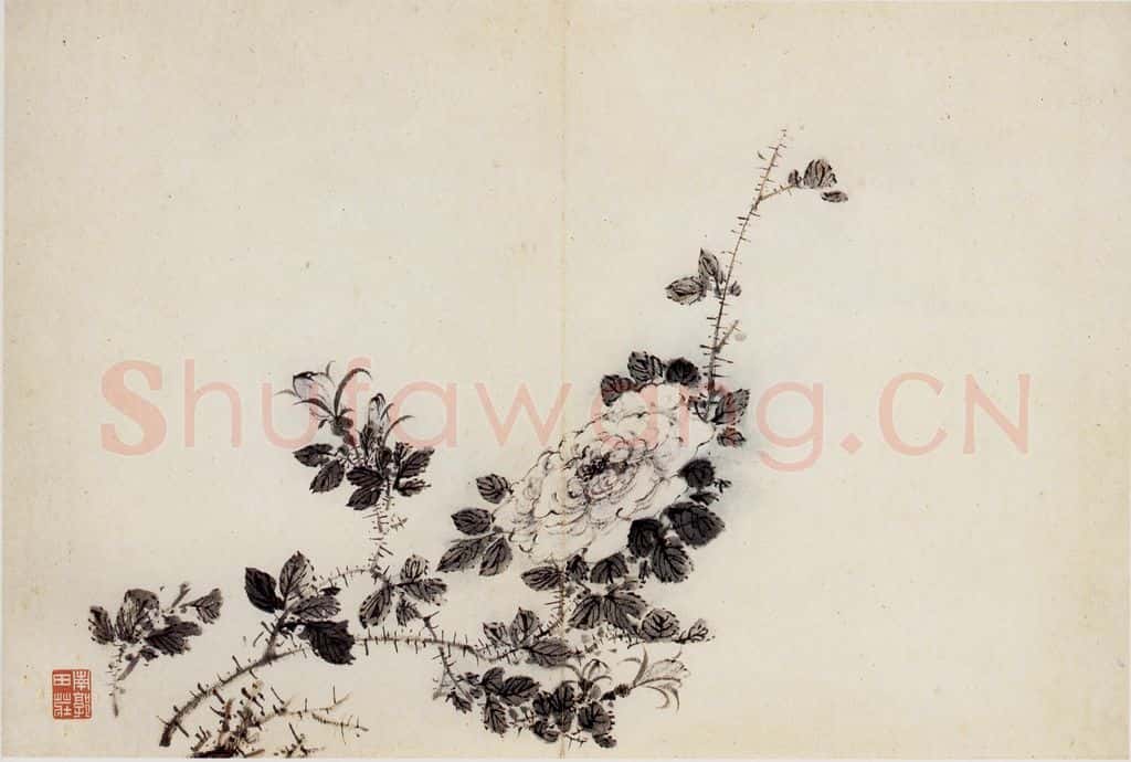 清 高凤翰《花卉册十开》书画作品