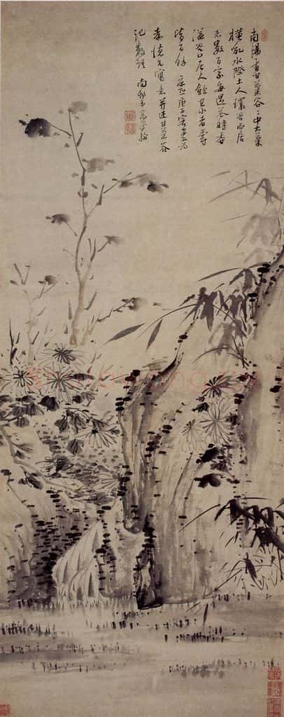 清 高凤翰《甘菊图》书画作品