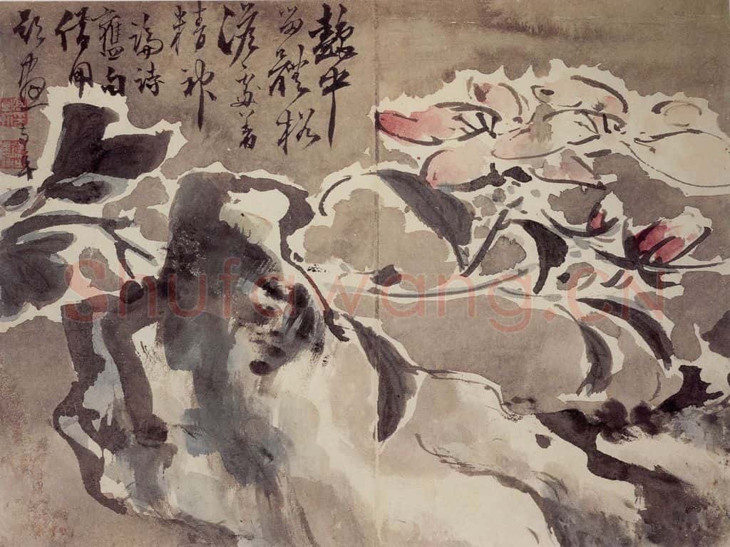 清 高凤翰《花卉册》书画作品