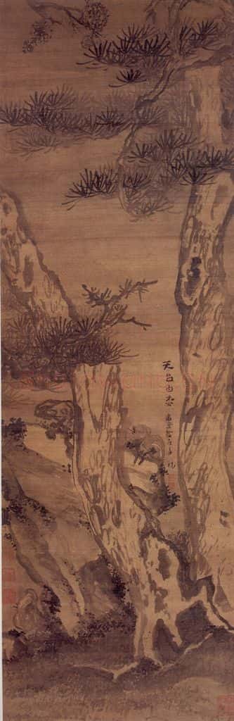 清 高凤翰《天台白松图》书画作品
