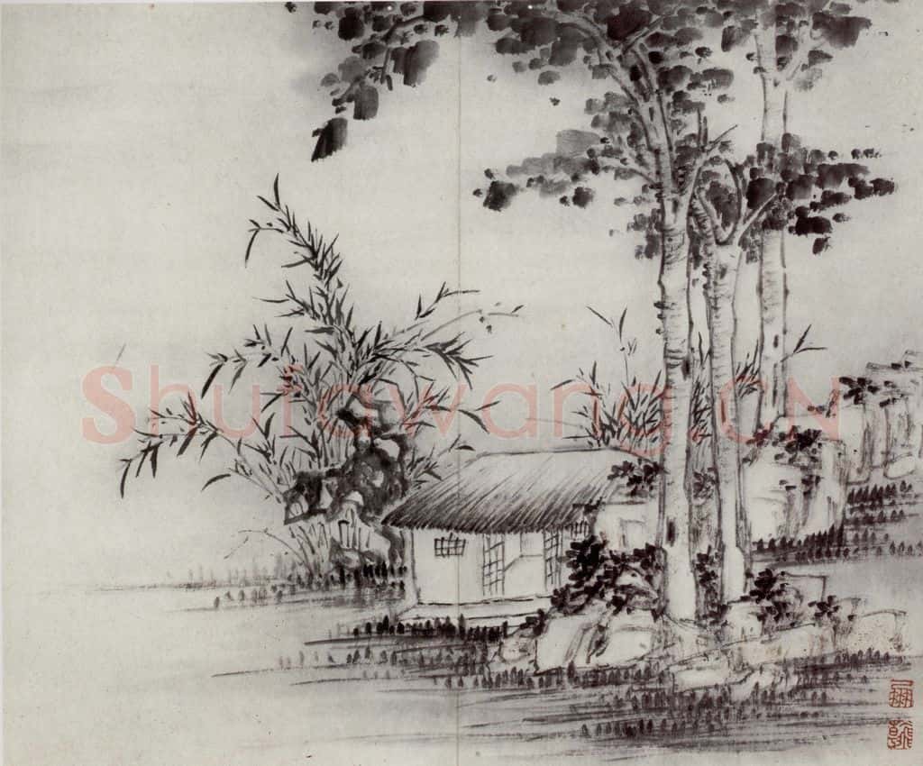 清 高凤翰《山水花卉册》书画作品