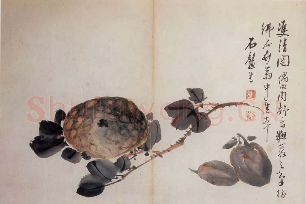 清 高凤翰《花卉册》书画作品