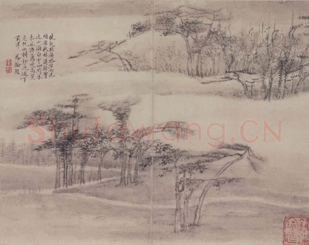 清 高凤翰《山水册》书画作品