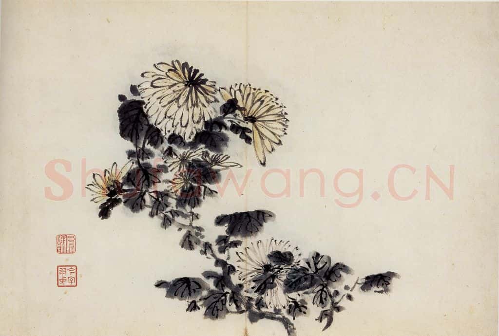 清 高凤翰《花卉册十开》书画作品