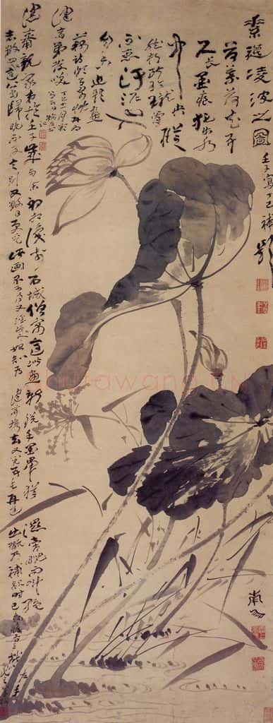 清 高凤翰《素袜凌波图》书画作品
