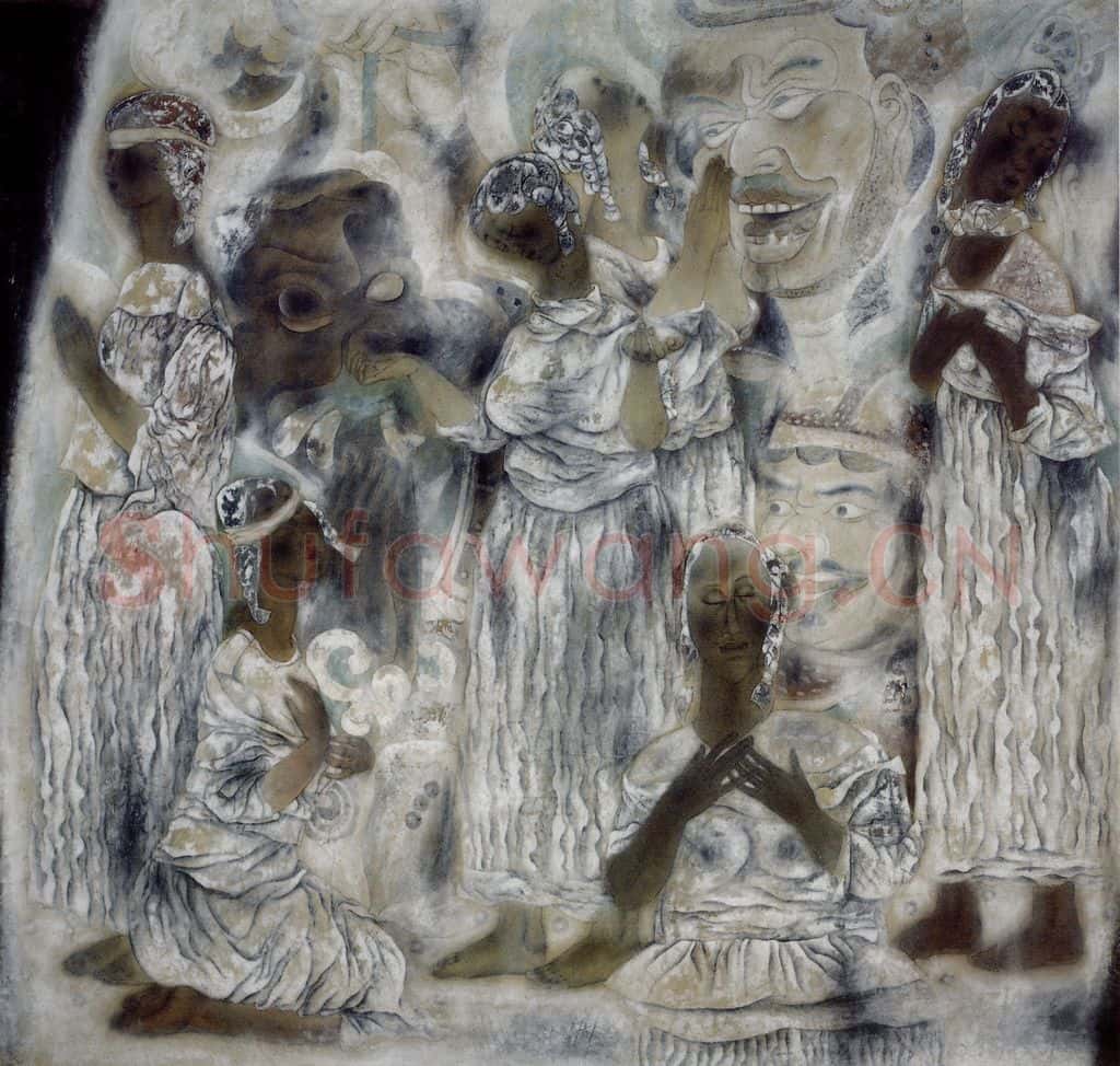 1992年 唐勇力《敦煌之梦》书画作品