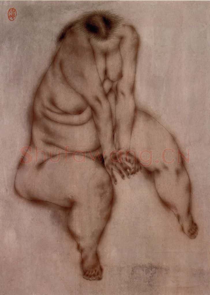1985年 唐勇力《人体》书画作品