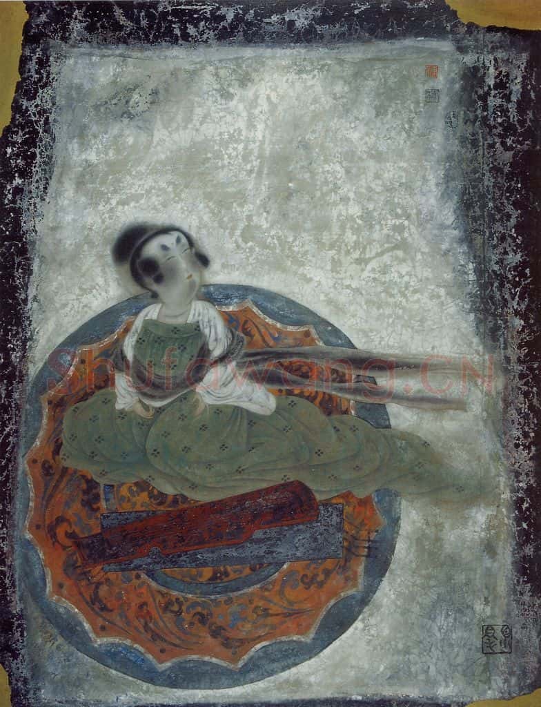 1991年 唐勇力《琵琶行》书画作品