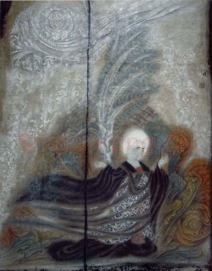 1991年 唐勇力《丽人图》书画作品