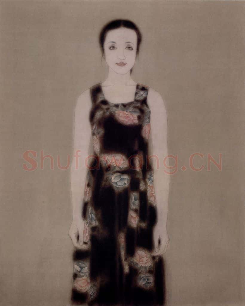 1996年 唐勇力《课堂写生》书画作品