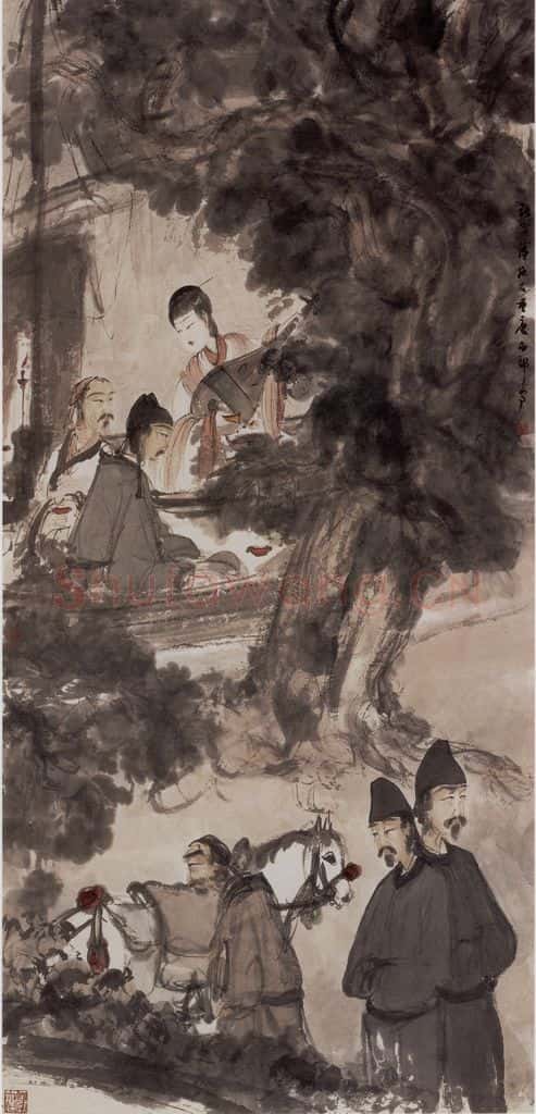 1944年 傅抱石《琵琶行》书画作品