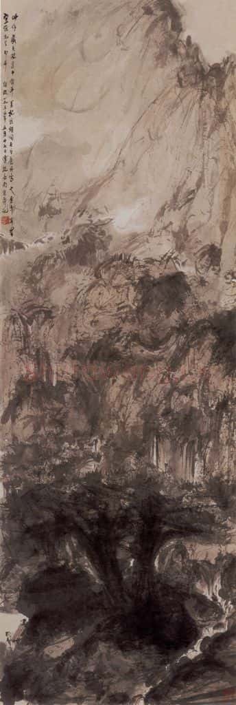 1940年代 傅抱石《山水》书画作品