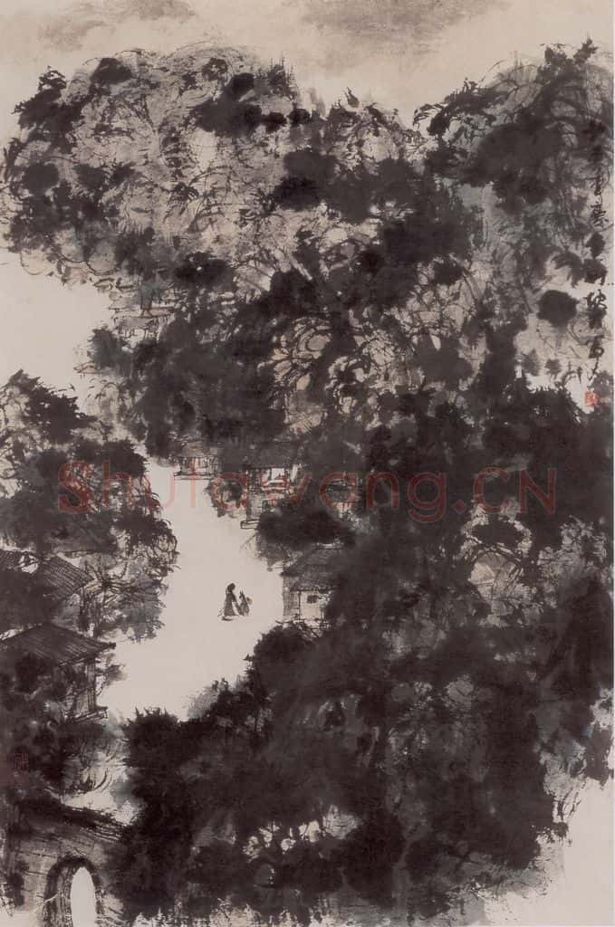 1940年代 傅抱石《山水》书画作品