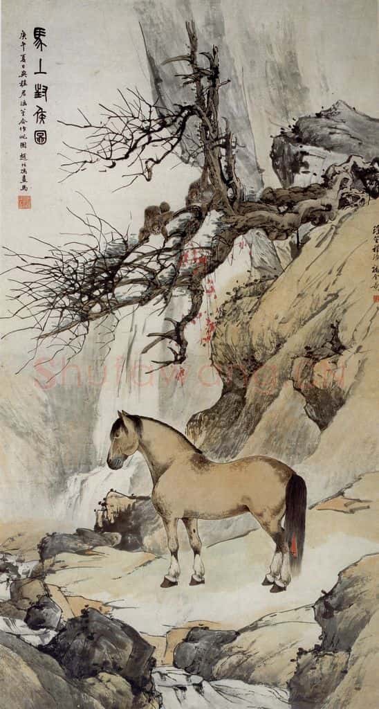 民国 赵时《马上封侯》书画作品