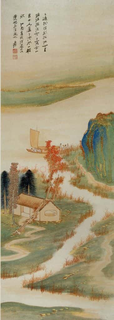 民国 张爰《金碧山水》书画作品