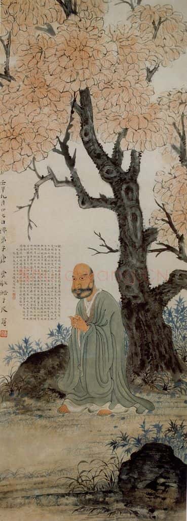 现代 唐云《佛像》书画作品