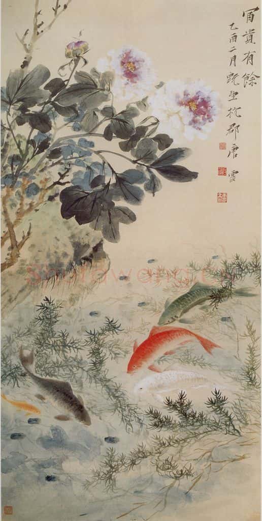 现代 唐云《富贵有余》书画作品