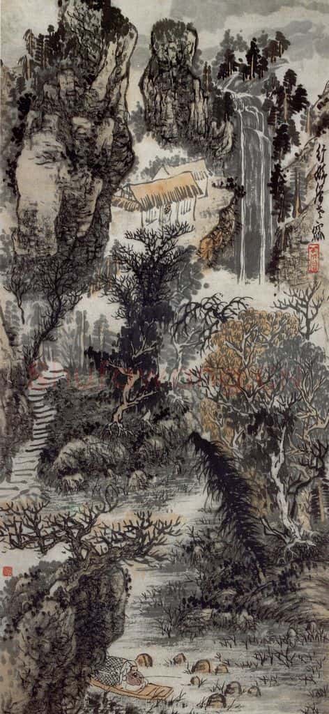现代 黄秋园《山水》书画作品