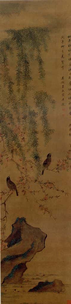 清代 王武《春禽图》书画作品