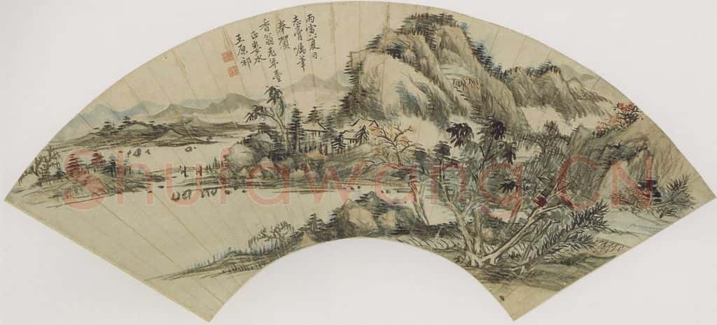 清代 王原祁《山水》书画作品