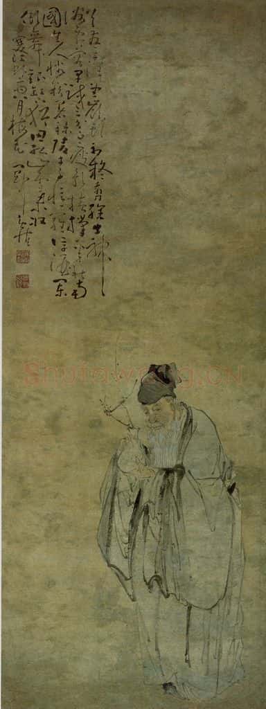 清代 黄慎《人物》书画作品