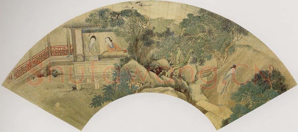 清代 费丹旭《仕女》书画作品