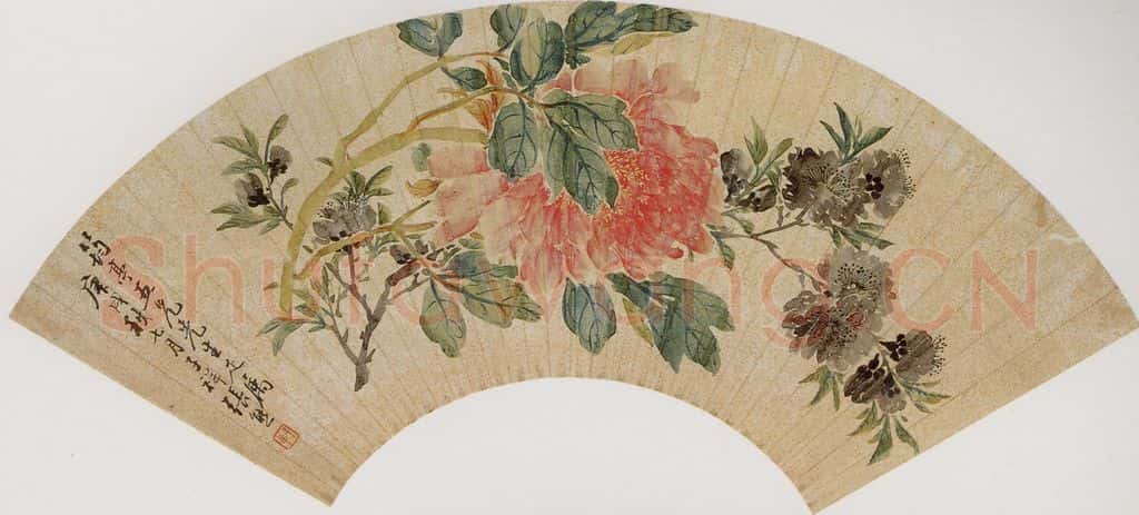 清代 张熊《花卉》书画作品
