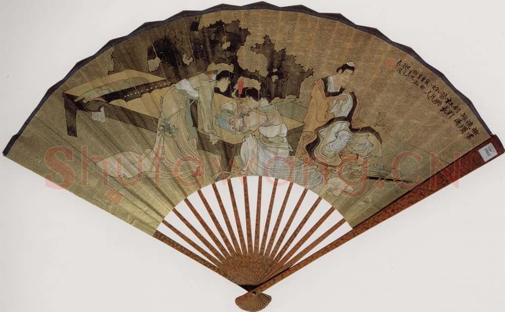 清代 任颐《检书烧烛》书画作品