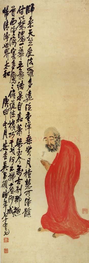 清代 吴俊卿《佛像》书画作品