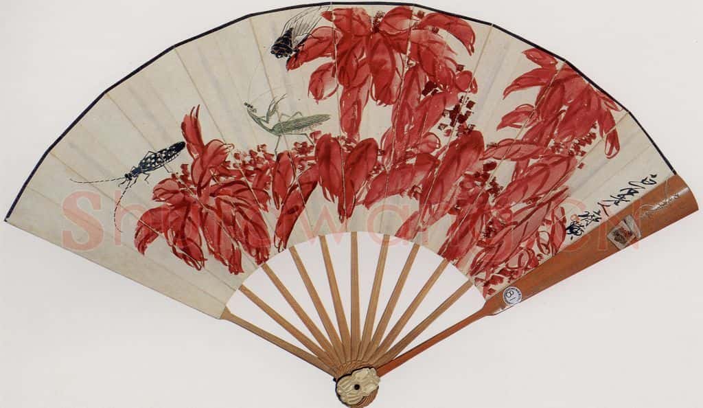 民国 齐璜《枫叶草虫》书画作品