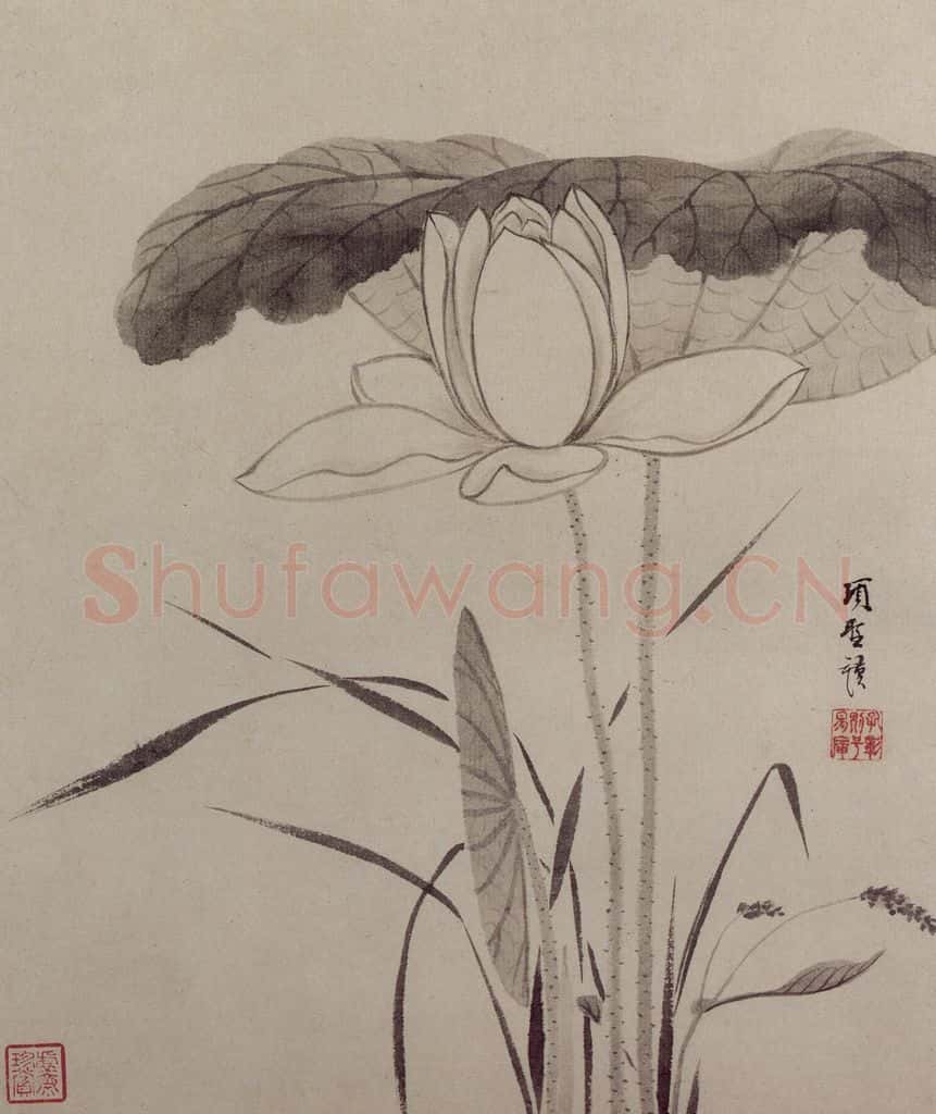 明 项圣谟《花卉图册》书画作品