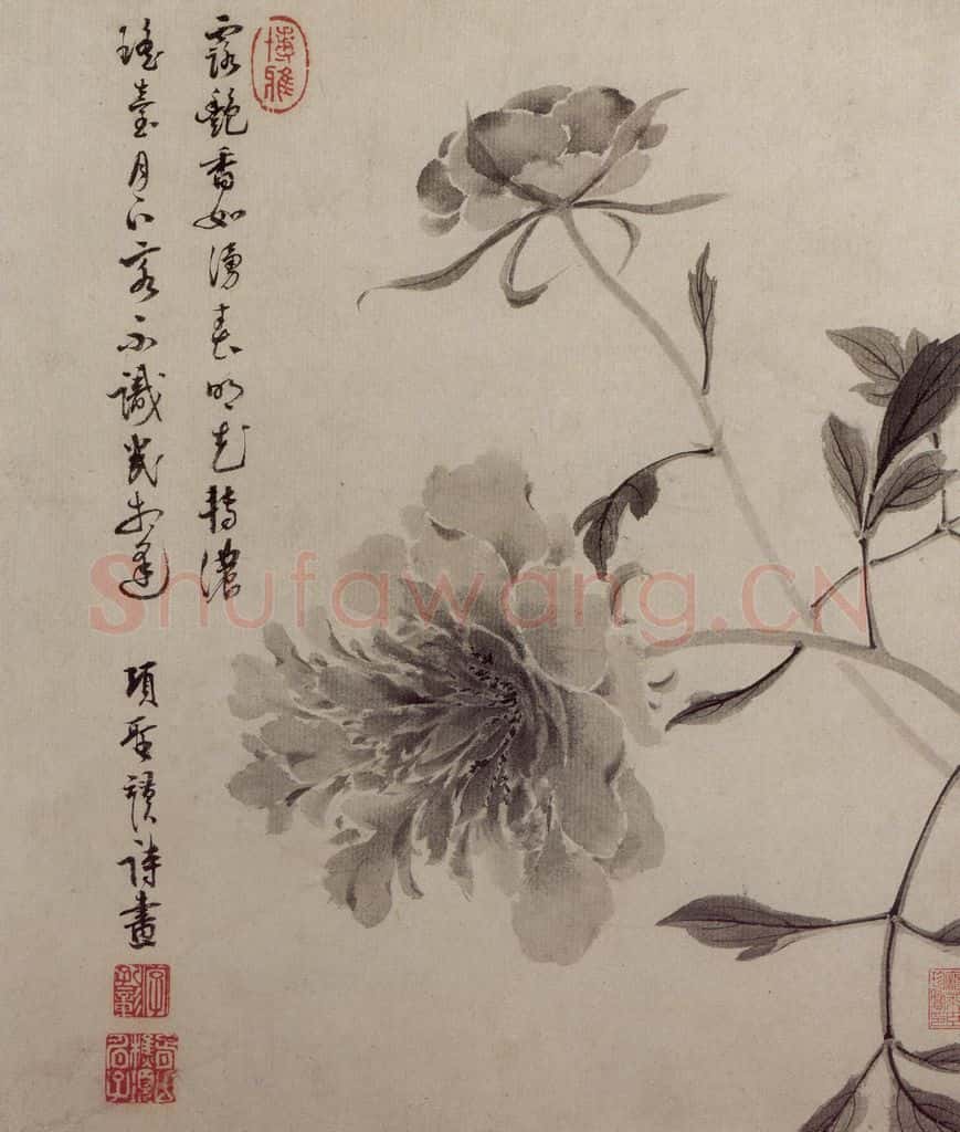 明 项圣谟《花卉图册》书画作品