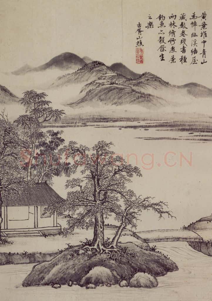 明 项圣谟《山水花卉图册》书画作品