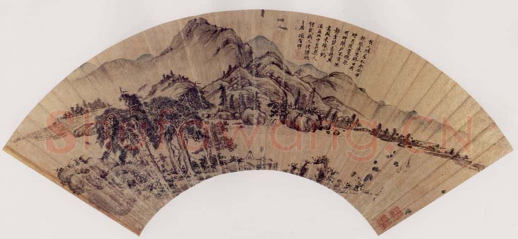 明 项圣谟《此中真乐图扇》书画作品