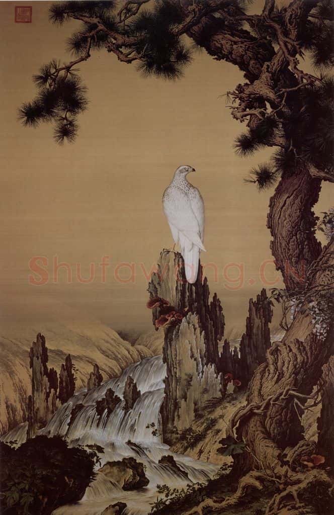 清 朗世宁《崇献英之图》书画作品