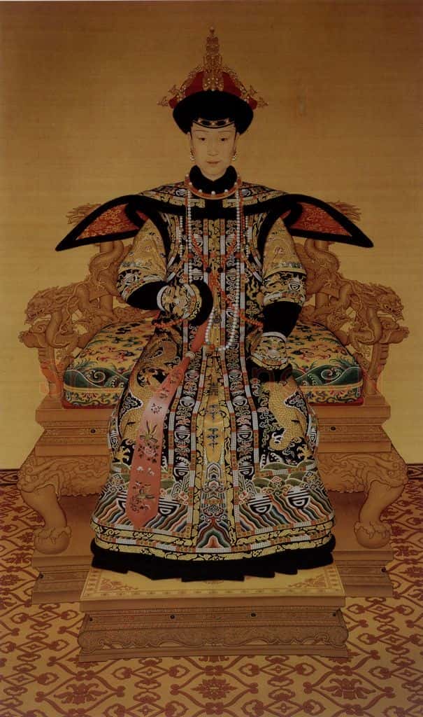 清 朗世宁《孝贤纯皇后像》书画作品